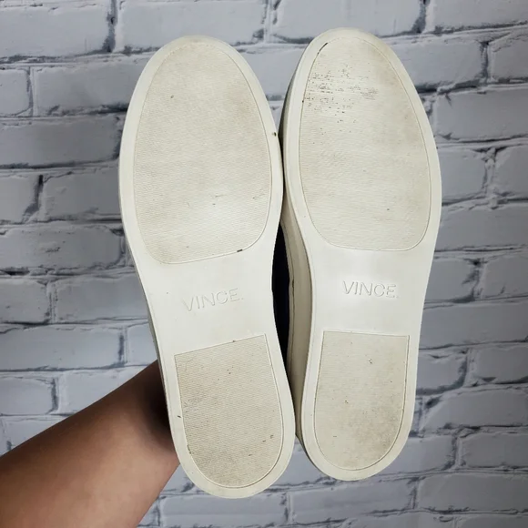 Vince Warren Blue Satin Slip On Sneakers - Picture 7 of 8